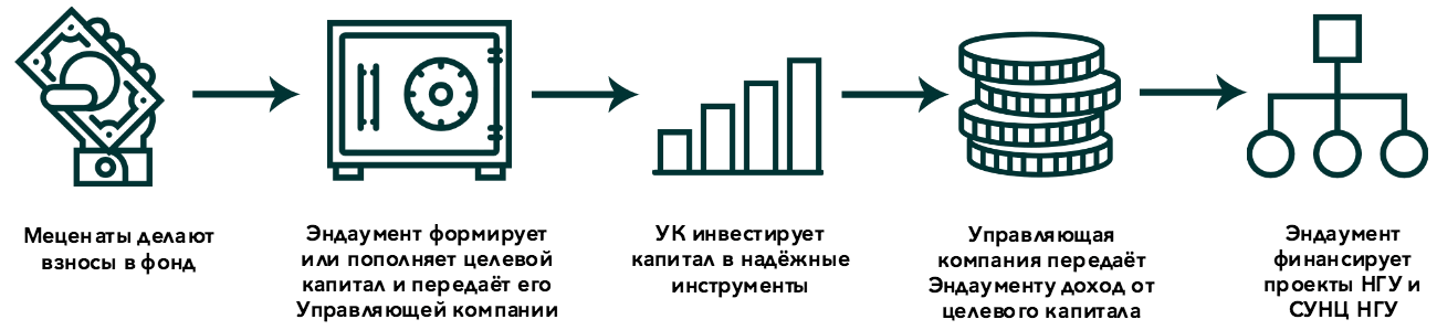 Цели создания целевого капитала нко. Схема создания фонда целевого капитала. Схема работы фонда целевого капитала. Эндаумент фонд схема. Схема работы эндаумента.